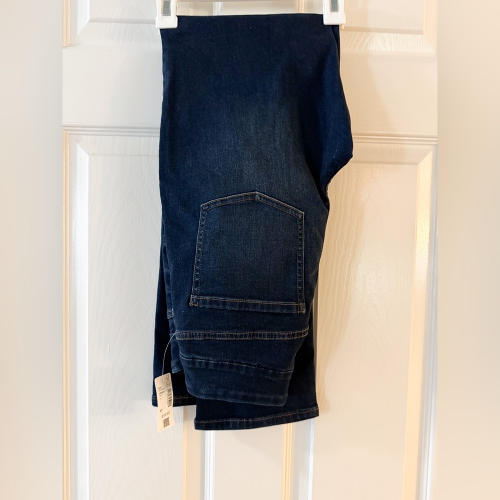 NWT Reitmans R Jeans Dark Blue Navy Pull Up Skinny Jeans , Size 27